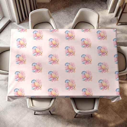 Roze Seashell Beach Party Tafelkleed