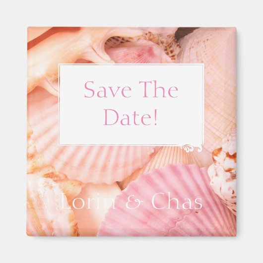 Roze Seashells Magneet (Voorkant)