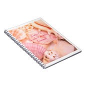 Roze Seashells Notitieboek (Rechterzijde)