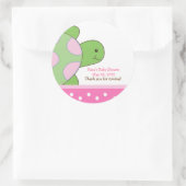 Roze Seaturtle ZEE SCHILDPAD Favor Sticker (Tas)