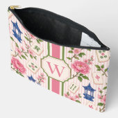 Roze Seersucker Mahjongtas Persoonlijk Etui (Open)