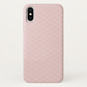 Roze Seigaiha Japans Pattern Persoonlijke naam Case-Mate iPhone Case (Achterkant)