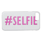 Roze "Selfie" Polka Dot Case-Mate iPhone Case (Achterkant (Horizontaal))