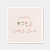 Roze, semimodern cocktailscript vrijgezellenfeest servet (Voorkant)