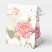 Roze Sepia  Rozen Illustratie van beemdje Bedankdoosjes (Achterkant)