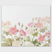 Roze Sepia  Rozen Illustratie van beemdje Cadeaupapier (Vlak)