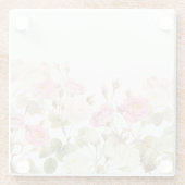 Roze Sepia  Rozen Illustratie van beemdje Glazen Onderzetter (Achterkant)