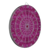 roze sequenties dartbord (Voorkant Links)