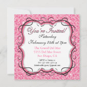 Roze sequin 40e verjaardag van uitnodigingen (Achterkant)