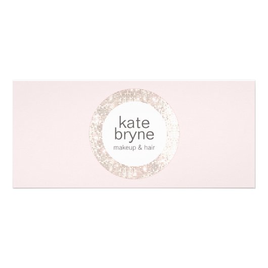Roze Sequin Beauty Salon Cadeaubon Reclamekaart (Voorkant)