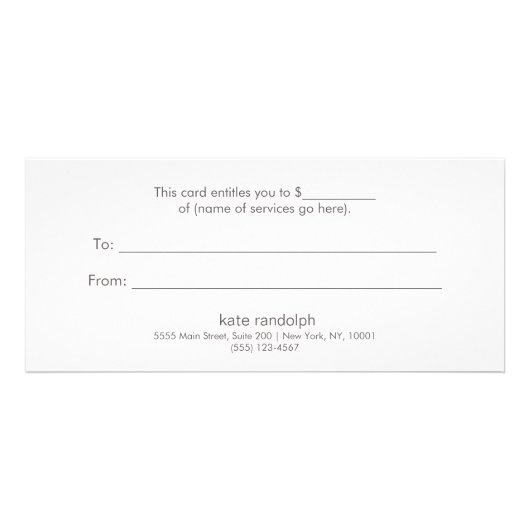 Roze Sequin Beauty Salon Cadeaubon Reclamekaart (Achterkant)