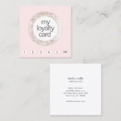 Roze Sequin Beauty Salon Loyaliteit 6 Punch Klantenkaartje (Voorkant / Achterkant)