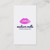 Roze Sequin Lips Beauty Salon Loyalty Punch Kaart (Achterkant)