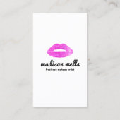 Roze Sequin Lips Salon Loyalty 10 Punch Card (Achterkant)