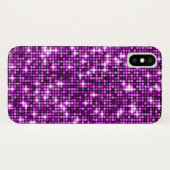 Roze Sequins Telefoon Case (Achterkant (horizontaal))