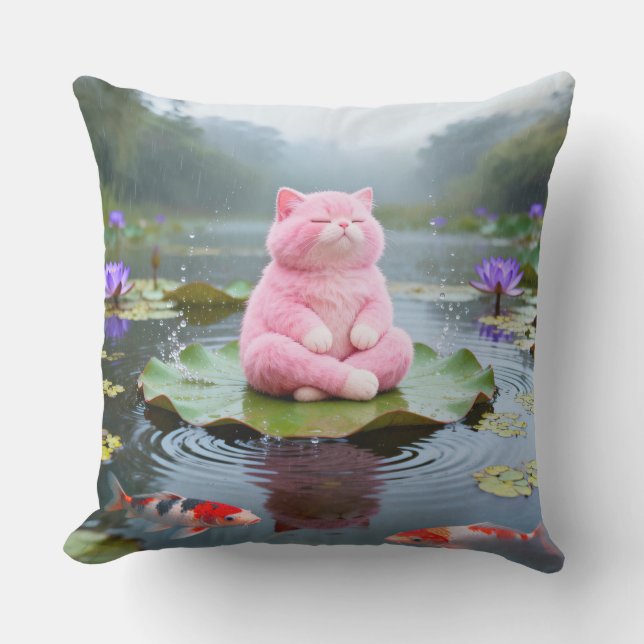 Roze Sereniteit 001 Buitenkussen (Voorkant)
