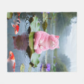 Roze Sereniteit 001 Fleece Deken (Voorkant (Horizontaal))
