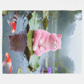 Roze Sereniteit 001 Fleece Deken (Voorkant (Horizontaal))