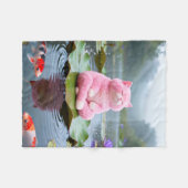 Roze Sereniteit 001 Fleece Deken (Voorkant (Horizontaal))