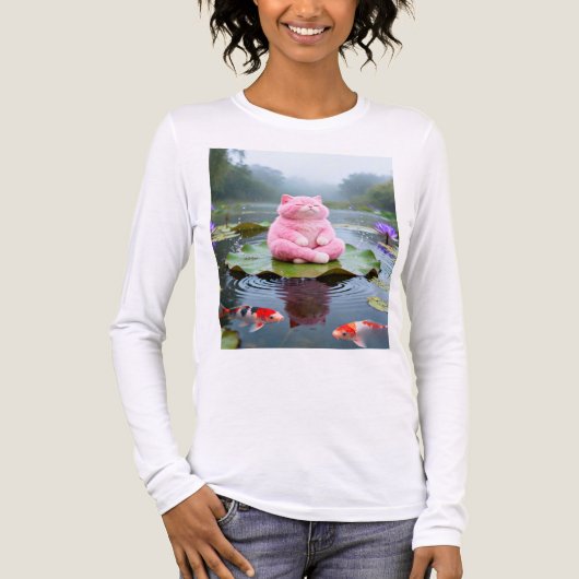 Roze Sereniteit 001 Tri-Blend Shirt (Voorkant volledig)