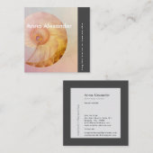 Roze sereniteit ontwerp 11 vierkante visitekaartje (Voorkant / Achterkant)