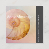 Roze sereniteit ontwerp 11 vierkante visitekaartje (Voorkant)