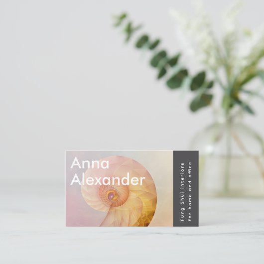 Roze sereniteit ontwerp 11 visitekaartje (Staand voorkant)