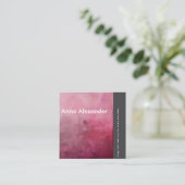 Roze sereniteit ontwerp 1 vierkante visitekaartje (Staand voorkant)