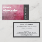 Roze sereniteit ontwerp 1 visitekaartje (Voorkant / Achterkant)