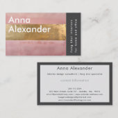 Roze sereniteit ontwerp 2 visitekaartje (Voorkant / Achterkant)