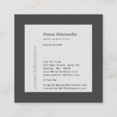 Roze sereniteit ontwerp 3 vierkante visitekaartje (Achterkant)