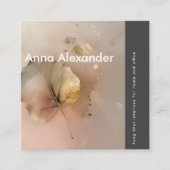 Roze sereniteit ontwerp 3 vierkante visitekaartje (Voorkant)