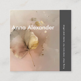 Roze sereniteit ontwerp 3 vierkante visitekaartje