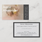 Roze sereniteit ontwerp 3 visitekaartje (Voorkant / Achterkant)