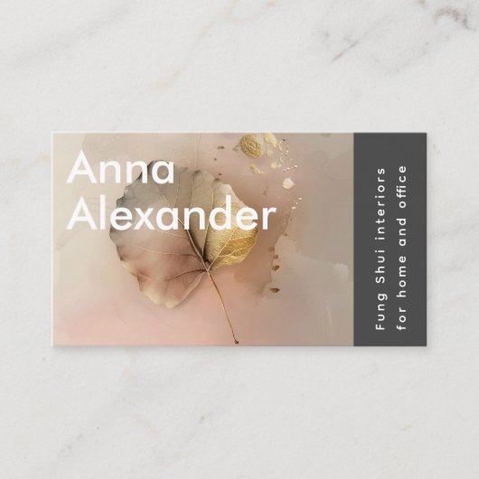 Roze sereniteit ontwerp 3 visitekaartje (Voorkant)