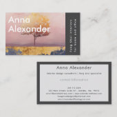 Roze sereniteit ontwerp 6 visitekaartje (Voorkant / Achterkant)