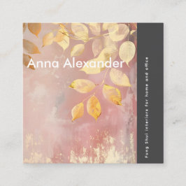 Roze sereniteit ontwerp 9 vierkante visitekaartje