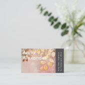 Roze sereniteit ontwerp 9 visitekaartje (Staand voorkant)