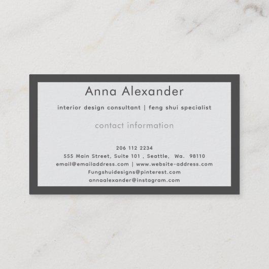 Roze sereniteit ontwerp 9 visitekaartje (Achterkant)