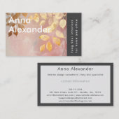 Roze sereniteit ontwerp 9 visitekaartje (Voorkant / Achterkant)