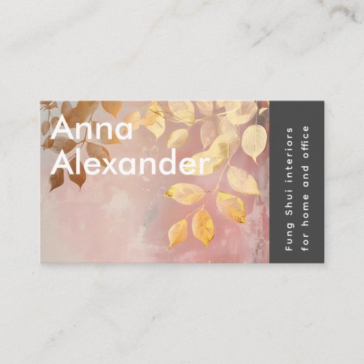 Roze sereniteit ontwerp 9 visitekaartje (Voorkant)