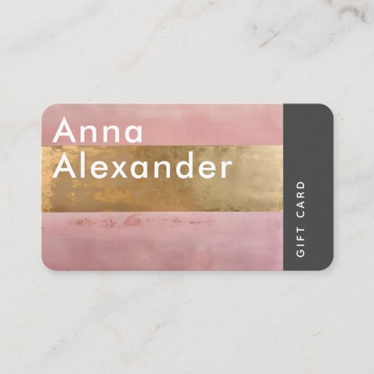 Roze Serenity Design 2 Gift Kaart Visitekaartje (Voorkant)