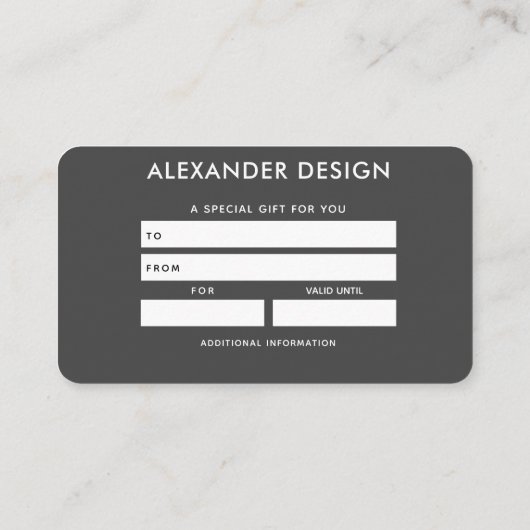 Roze Serenity Design 6 Gift Kaart Visitekaartje (Achterkant)