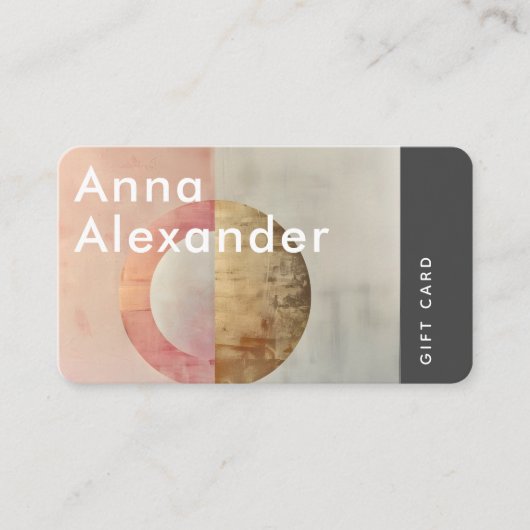 Roze Serenity Design 7 Gift Kaart Visitekaartje (Voorkant)