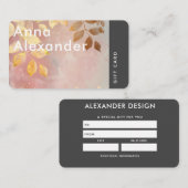 Roze Serenity Design 9 Gift Kaart Visitekaartje (Voorkant / Achterkant)