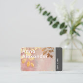 Roze Serenity Design 9 Gift Kaart Visitekaartje (Staand voorkant)