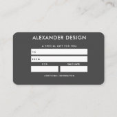 Roze Serenity Design 9 Gift Kaart Visitekaartje (Achterkant)