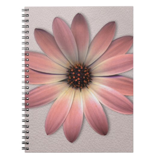 Roze serie - Roze lederen textuur Afbeelding achte Notitieboek (Voorkant)