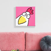 Roze SERIEUS CHICKEN door Sandra Boynton Canvas Afdruk (Insitu (Woonkamer))