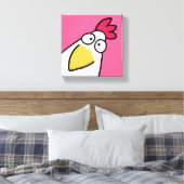 Roze SERIEUS CHICKEN door Sandra Boynton Canvas Afdruk (Insitu (Slaapkamer))